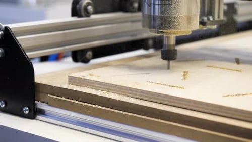 CNC Milling Machine Carves Wood with Precision