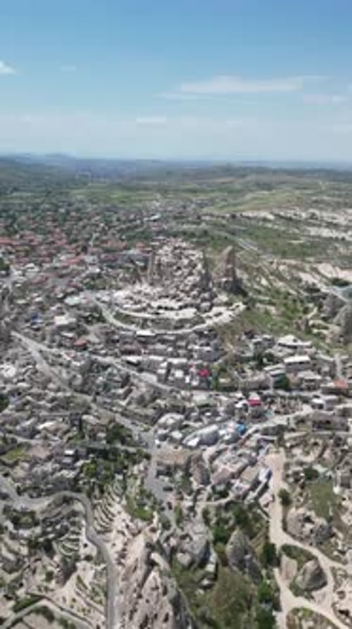 Vue aérienne de Pigeon Valley, Vue aérienne de la Cappadoce, Uchisar