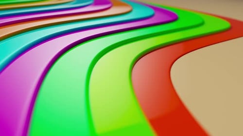 Abstract looping background of colorful geometric shapes.