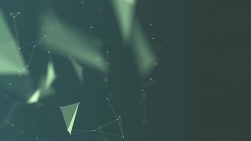 Animated Abstract Geometric Network Background