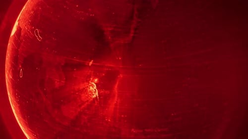 Glowing Red World Map Zoom to Nepal Animation
