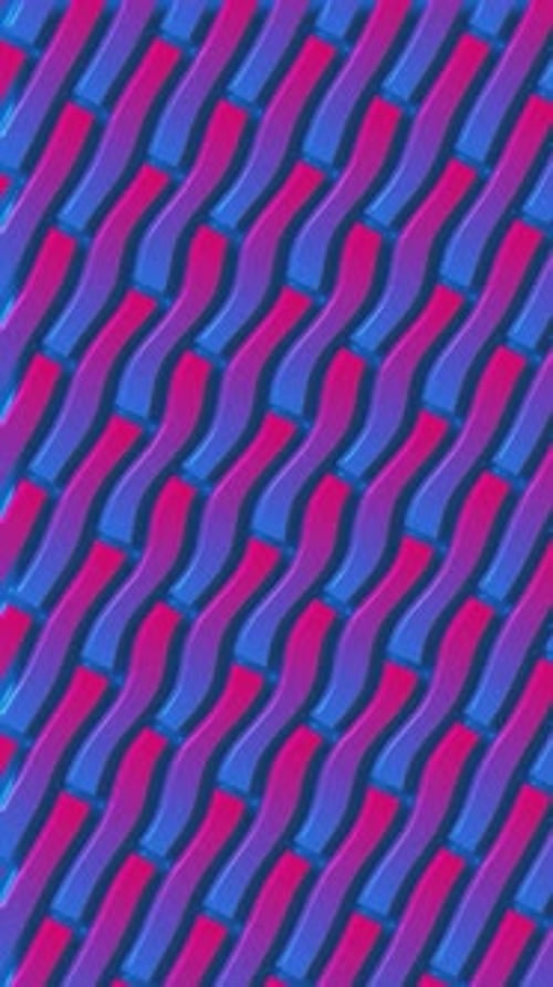 Vertical Video - Colorful Neon Wavy Shapes Pattern Abstract Background