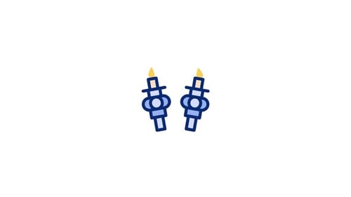 Animiertes Candlestick-Symbol