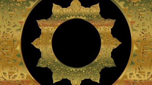 Mandala Circle Animation Golden Background