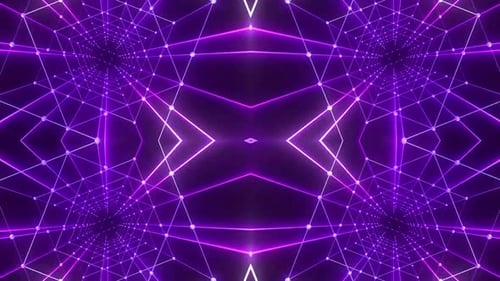 Túnel de grade de néon vibrante pulsando com movimento e luz energéticos