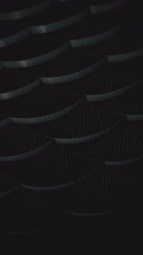 Vertical Video - Abstract Dark Spinning Geometric Shapes Background