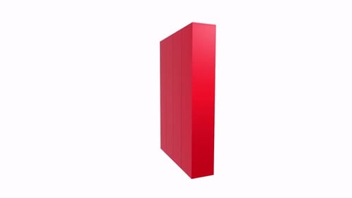 Red Locker rotation in loop on white background