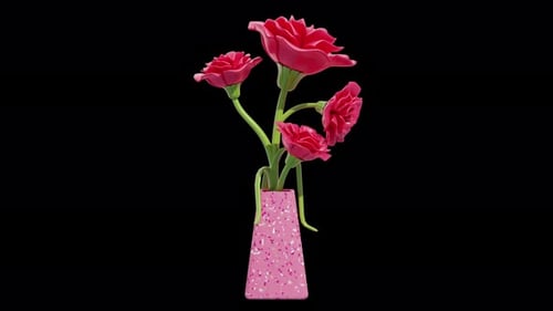 Whispers of Beauty: Carnation 3D Animation | Alpha Channel