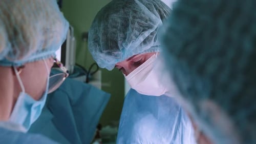 Surgeon at Work in the Operating Room Modern Equipment in the Operating Room
