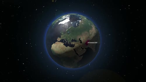 Earth Zoom From Space To Afghanistan