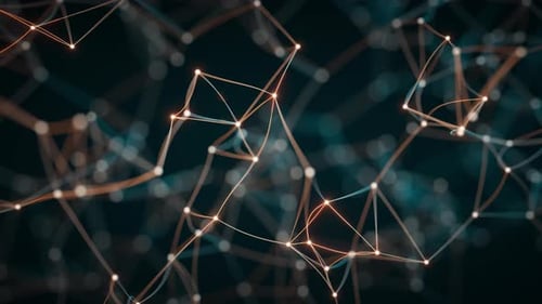 3D animation of the geometric shape of a lattice in space.