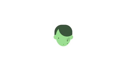 Dermatology symbol icon animation video