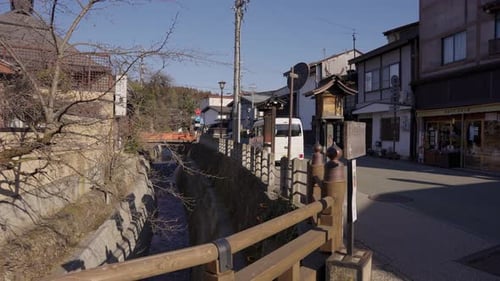 Peaceful Neighborhood in Takayama City, Late Afternoon in Gifu Japan