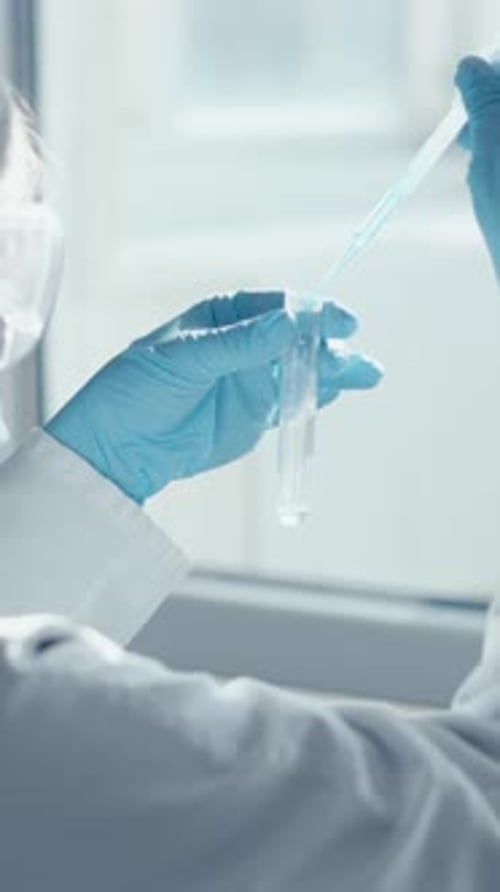 A Skilled Lab Researcher Analyzes Samples with Advanced Data Visualization Techniques Creating