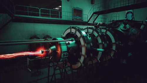 Glow of Nuclear Reactor Core Powered
