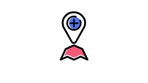 Animated Medical Location Pin Icon Reveal
