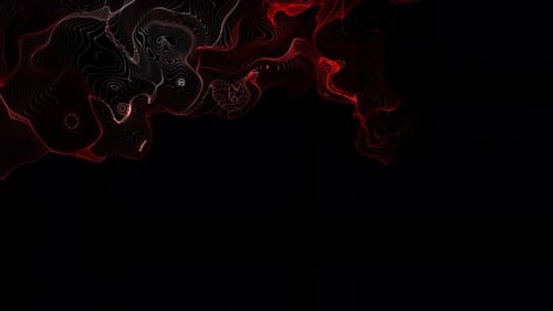 Moving dynamic abstract smooth geometric curve fabric lines motion particles background