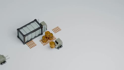 3D Loop Satisfying Logistics Animation