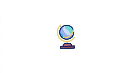 Modern Animated Globe Icon for Travel and Exploration