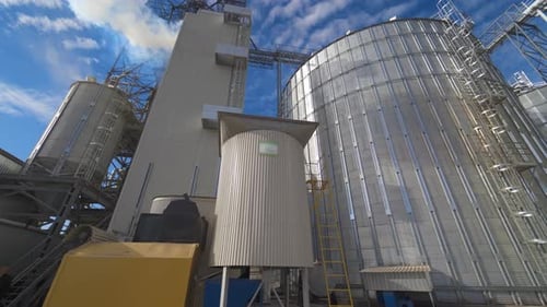 Large complex of agricultural factory. Industrial territory