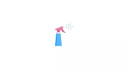 Animación del icono de un rociador de riego