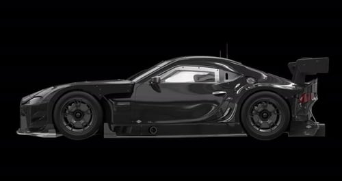 Race Car Rotating On Alpha Loop (4K)