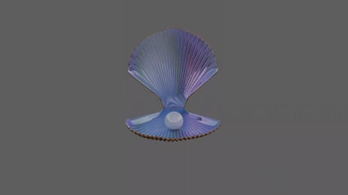 With a shell pearl