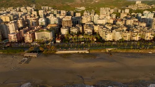 Aerial View A Beautiful Vintage Villa Complex Sits By the Sea Surrounded By a Crystalclear Pool and