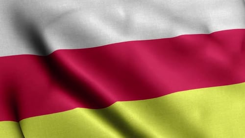 Realistic Fabric Waving Flag Animation Loop