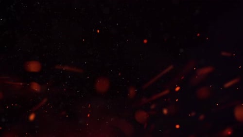 Abstract Embers Glowing Animation on Black Background