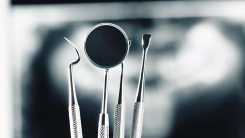 Dentist Instruments in the Dental Practice Clinic