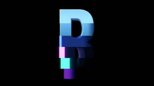 Sliced Spinning Letter B