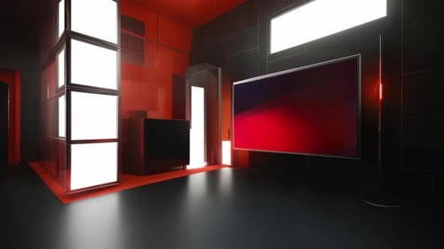 Cutting-Edge Virtual News Studio: Interactive Set for Engaging Multimedia Broadcast