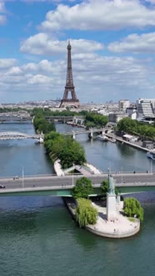 Paris Skyline At Paris In France Island France.