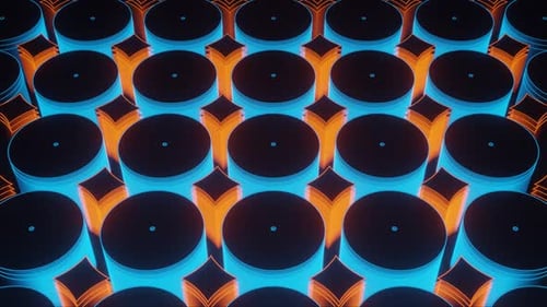 Blue And Orange Hypnotic Abstract Background Vj Loop In 4K