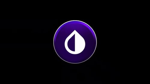 Glossy 3D Droplet Icon Rotating Animation