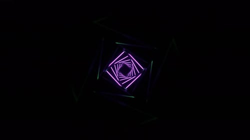 Purple And Turquoise Neon Curve Background Vj Loop In 4K