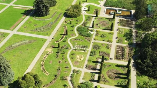 Top View of the Spring Minsk Botanical Garden