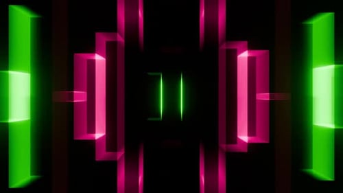 Fascinantes patrones de color en un túnel vibrante para la producción de VJ Loop