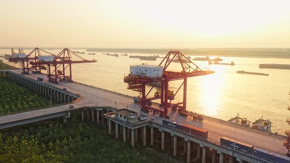 China Yangtze River Trade Port Buildings Stock Footage Ft Cranes china-yangtze-river-trade-port-buildings-stock-footage-ft-cranes