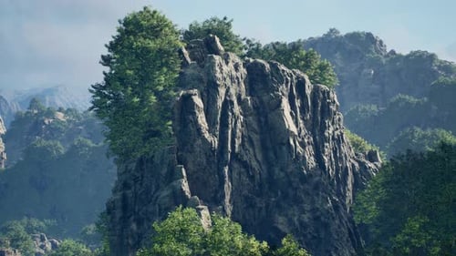 Majestic Mountain Landscape Captured From A Breathtaking Aerial View