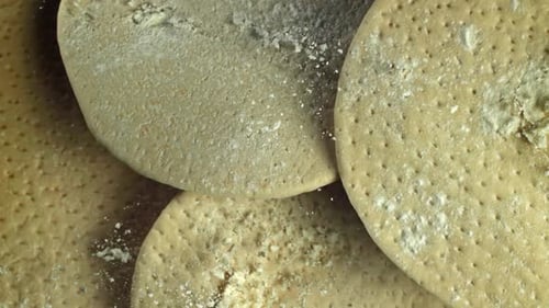 Pizza Dough Flies Up and Falls Down Filmed on a Highspeed Camera at 1000 Fps