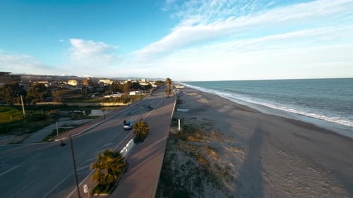 The Seafront Of A Beautiful City In South Italy
