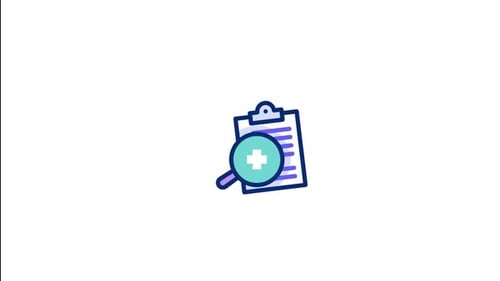Animated Medical Health Report Search Icon