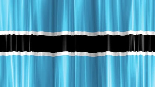 Realistic Waving Flag of Botswana Seamless Loop