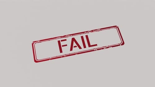 Animated Red Fail Rubber Stamp Reveal