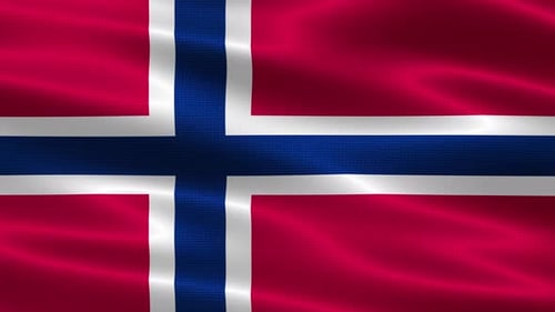 Seamless Looping Flag of Norway Animation