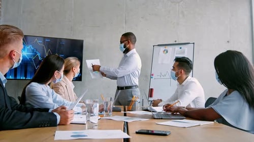 Business Meeting Focused on Strategy and Growth in a Modern Office Setting