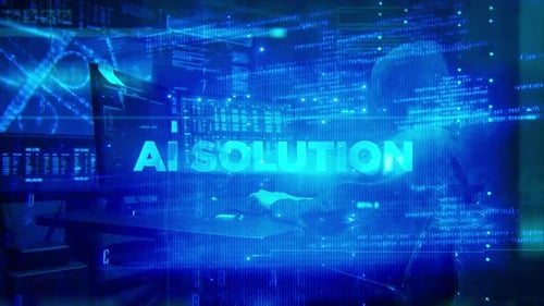 Ai Solution Concept Technology Futuristic Data Background V02