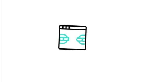 Minimalist Browser Icon Animation of Connecting Links